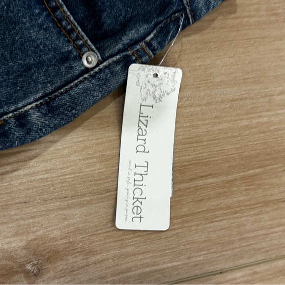 NWT Her Entire Name Is Grace Asymmetrical Button Denim Midi Skirt - Picture 4 of 5